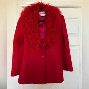 John Caruana  Faux Fur Collar Coat